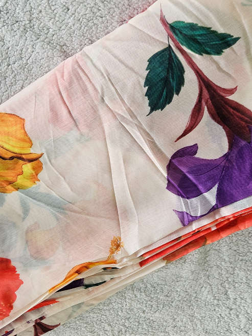 Chanderi Cotton Fabric – MIS207RRD10