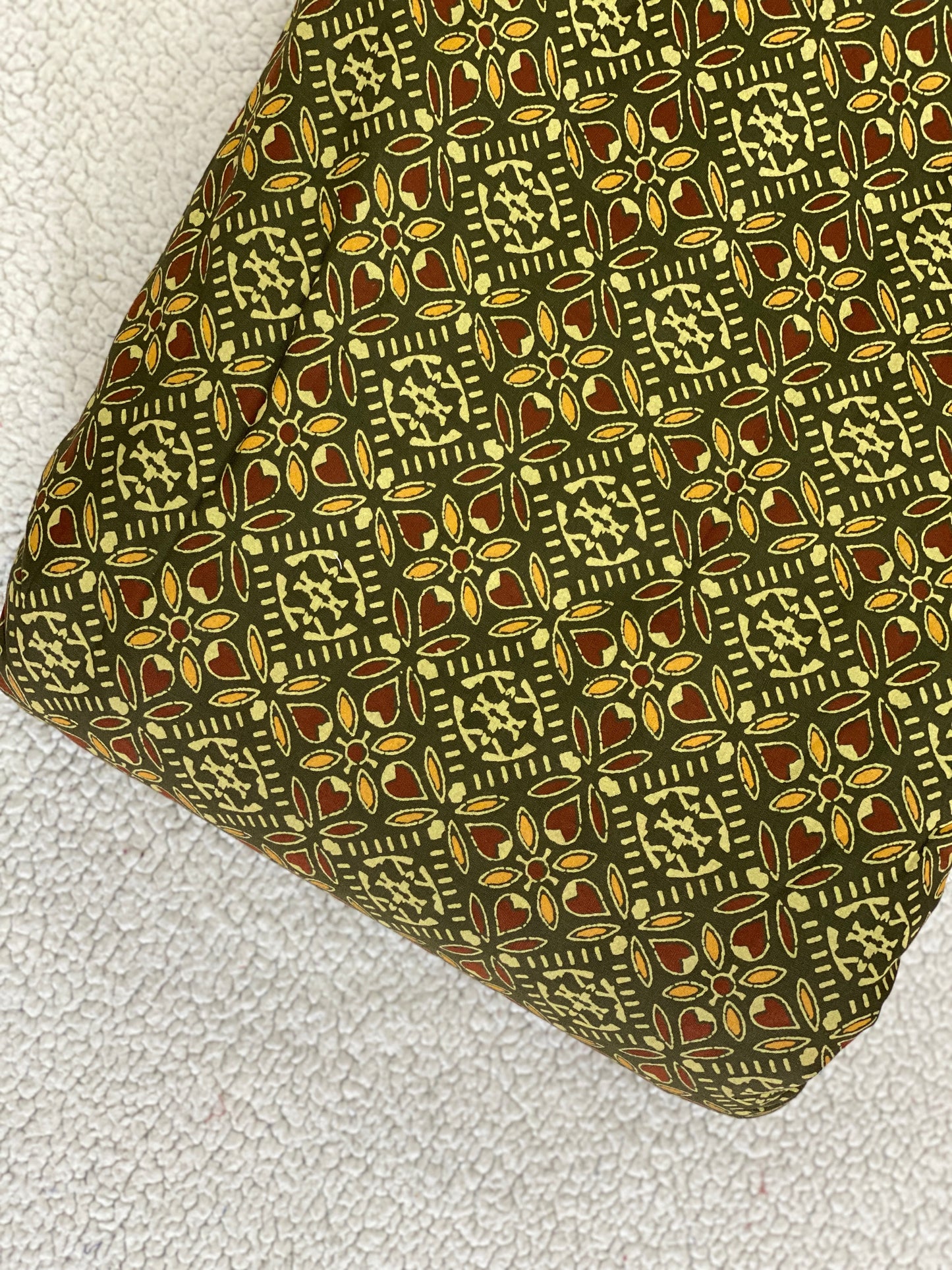 Green Kalamkari Printed Cotton Fabric – Soft & Lightweight