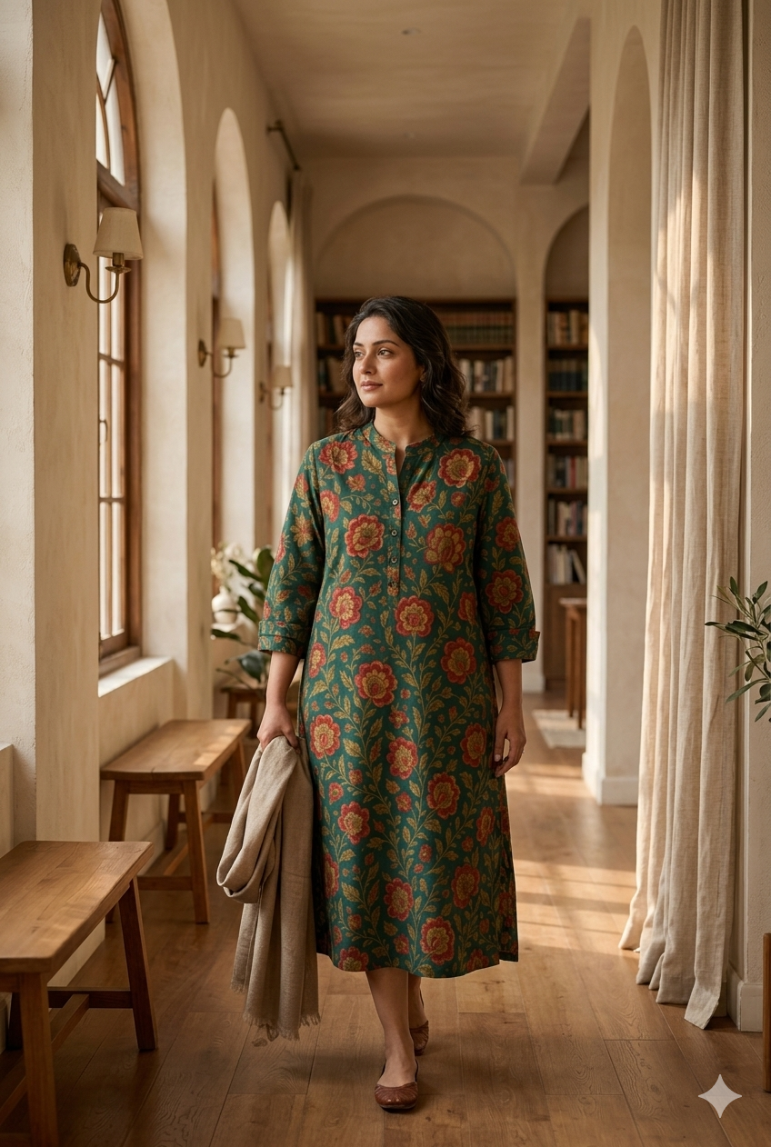 Phoolwari - Italian Linen Cotton - MIS91RRD8
