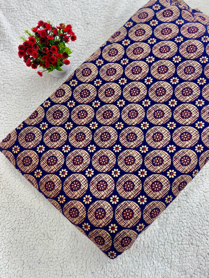 Ajrakh Printed Cotton Fabric – Traditional Print