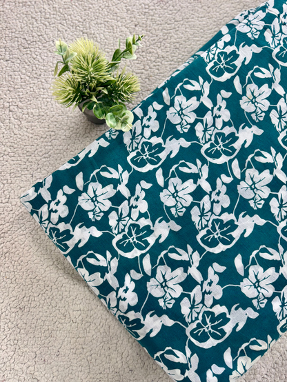 Cotton Fabric with White Floral Print – MIS787ATH-16