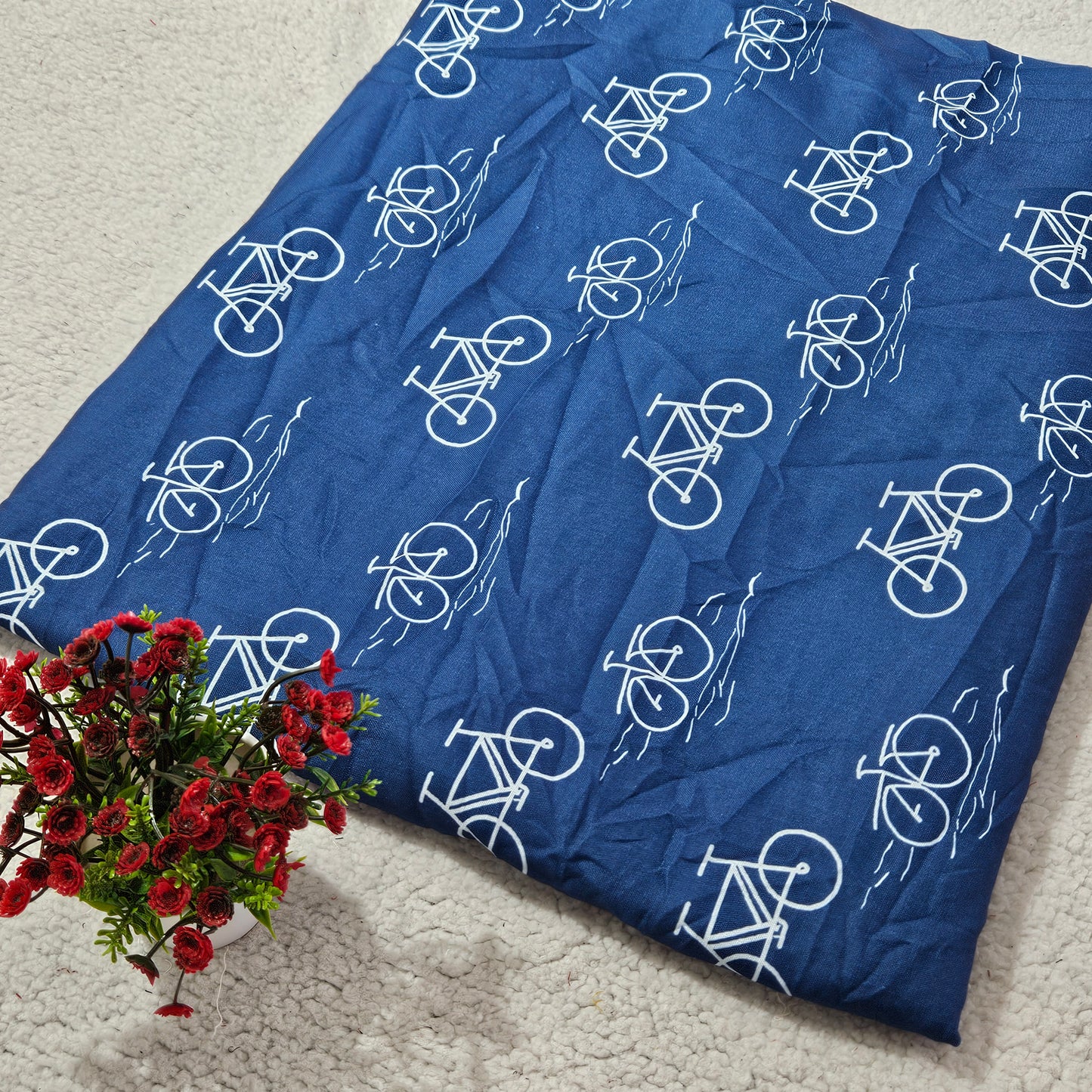 Linen Cotton Fabric- MIS 383RRD4