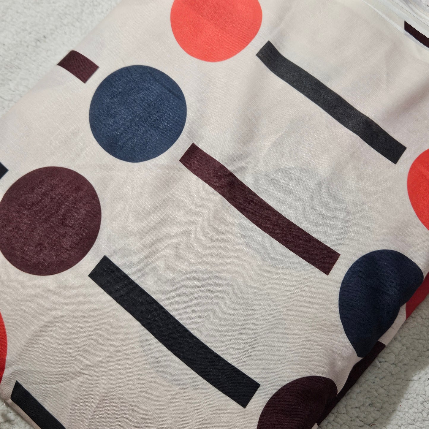 Linen Cotton Fabric- MIS383RRD10