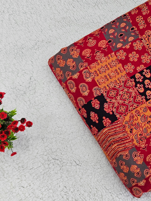 Ajrakh  Printed Cotton Fabric – MIS325KF23