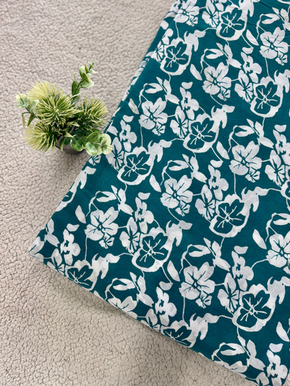 Cotton Fabric with White Floral Print – MIS787ATH-16