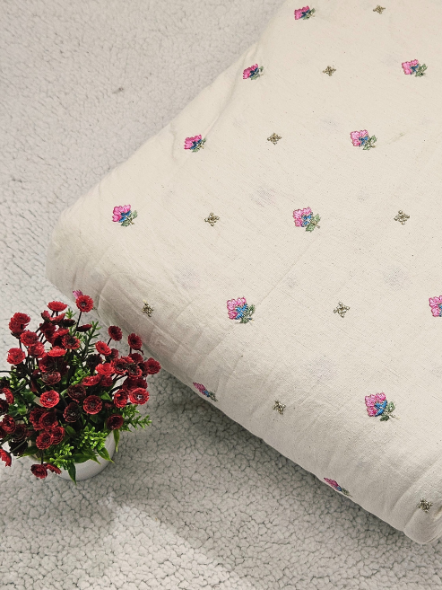 Pure Cotton With Hand Work
