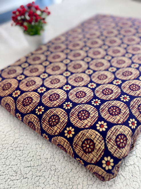 Ajrakh Printed Cotton Fabric – Traditional Print