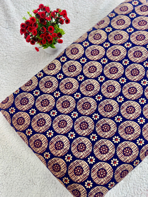 Ajrakh Printed Cotton Fabric – Traditional Print