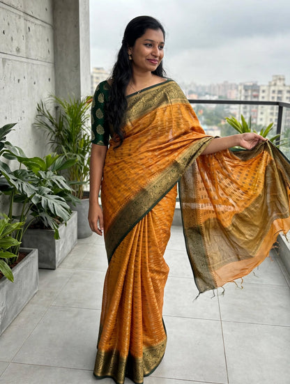 COTTON SEMI SILK SAREE