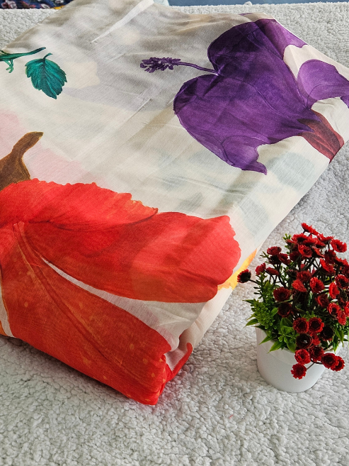 Chanderi Cotton Fabric – MIS302RRD2