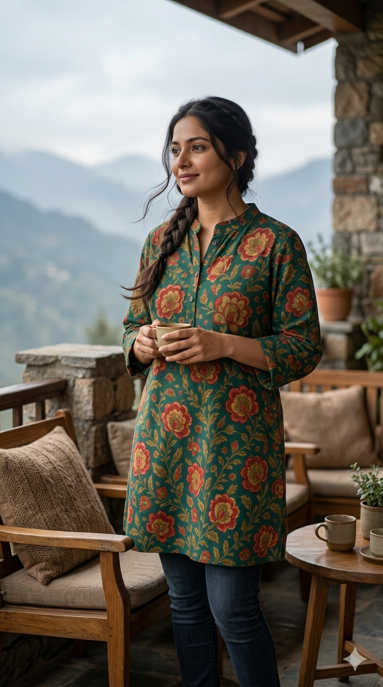 Phoolwari - Italian Linen Cotton - MIS91RRD8