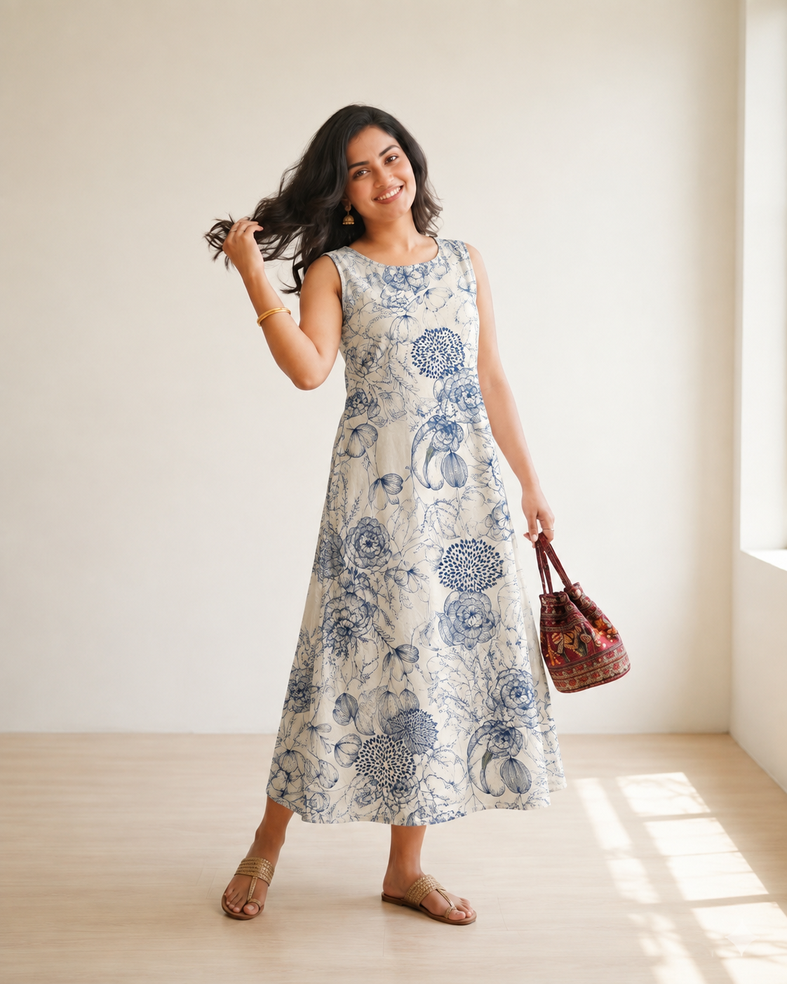 COTTON HANDBLOCK PRINTED FABRIC