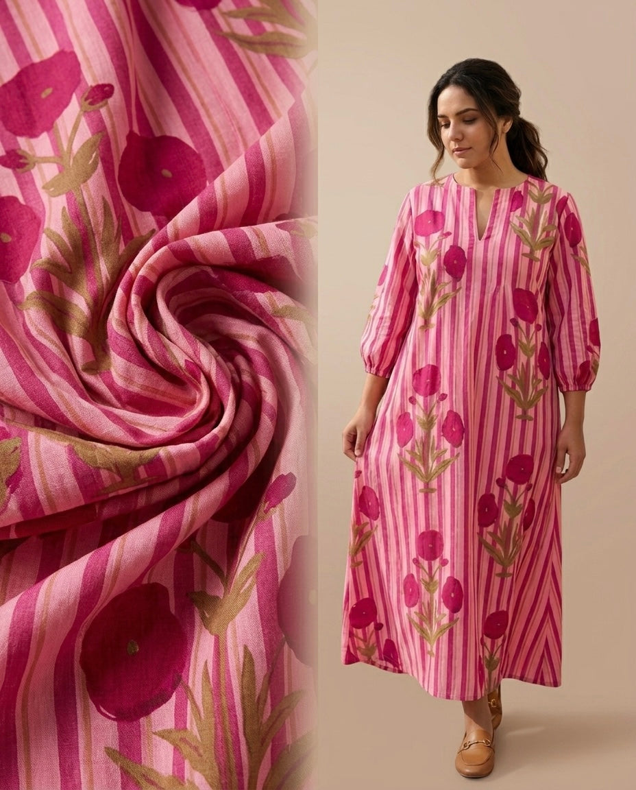 Bloomira -Italian Linen  Cotton - MIS625RRD3