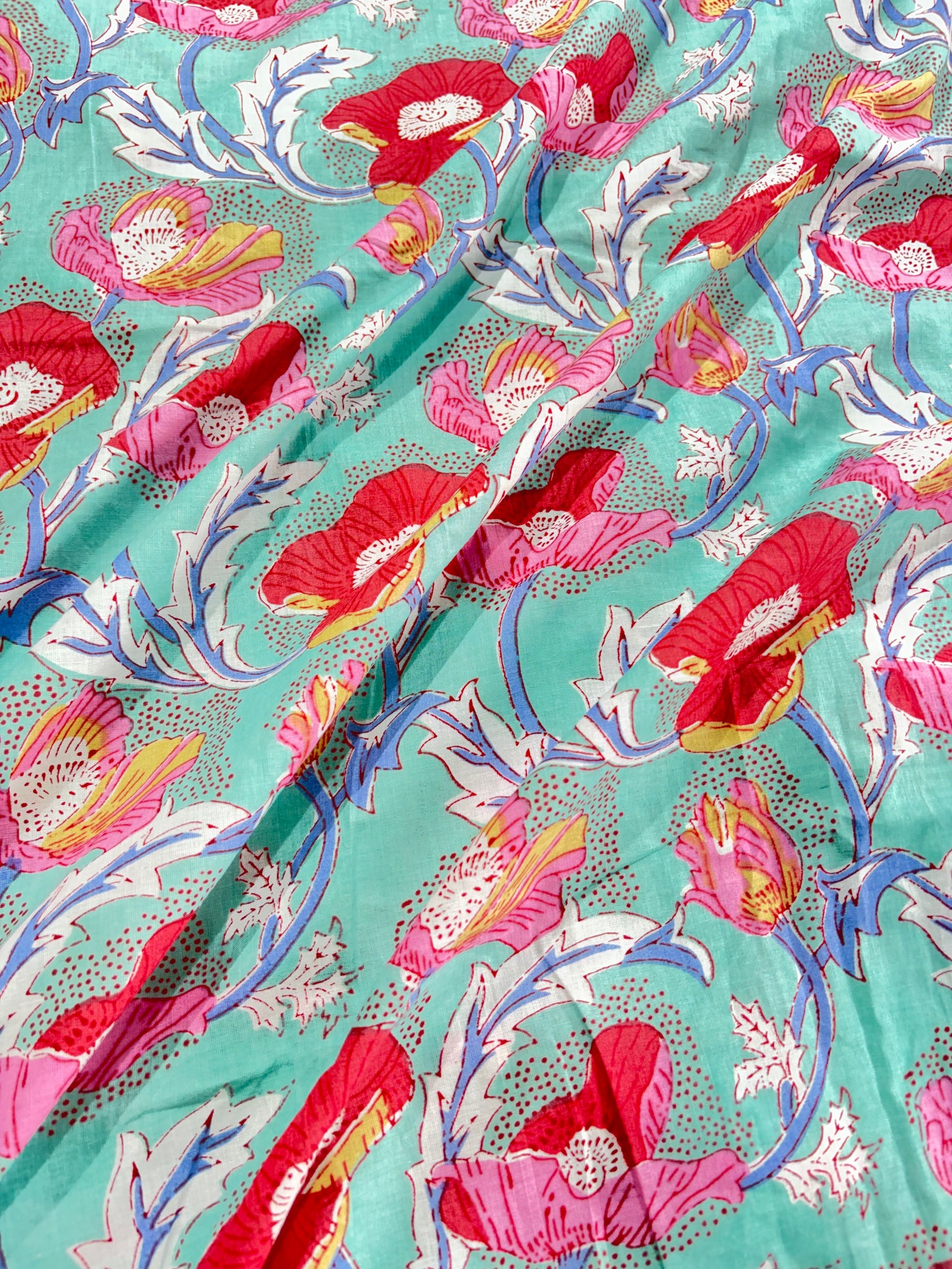 COTTON HANDBLOCK PRINTED FABRIC