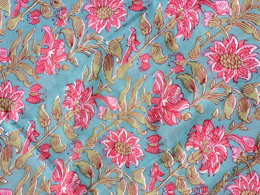 COTTON HANDBLOCK PRINTED FABRIC