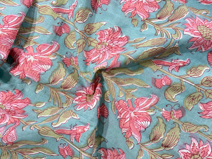 COTTON HANDBLOCK PRINTED FABRIC