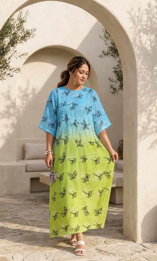 Mul Chanderi Cotton With Embroidery