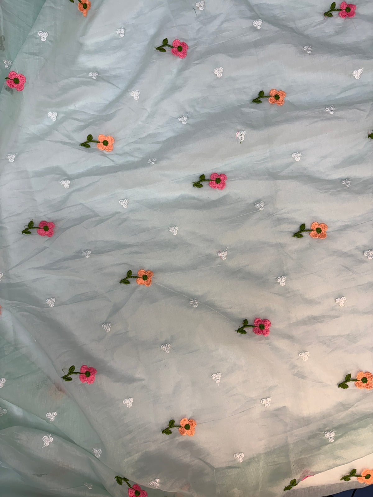 Mul Chanderi Cotton With Embroidery