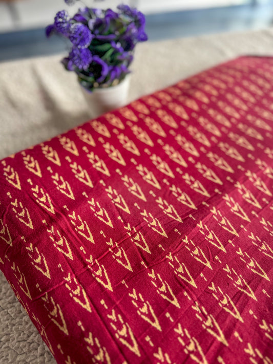 Ikat Printed Cotton Fabric – Soft, Lightweight & Breathable