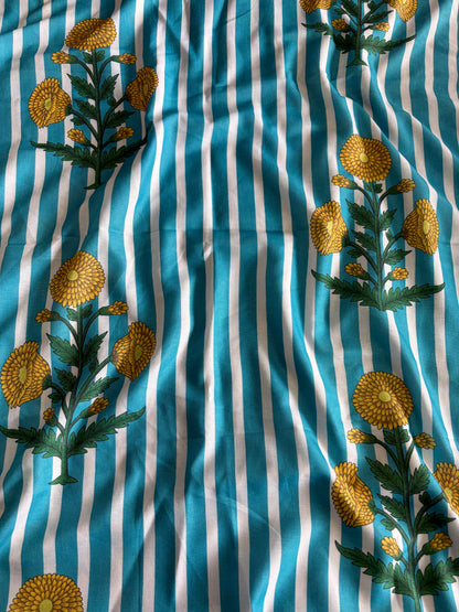 Bloomira (blue)- Italian Linen  Cotton MIS677RRD1