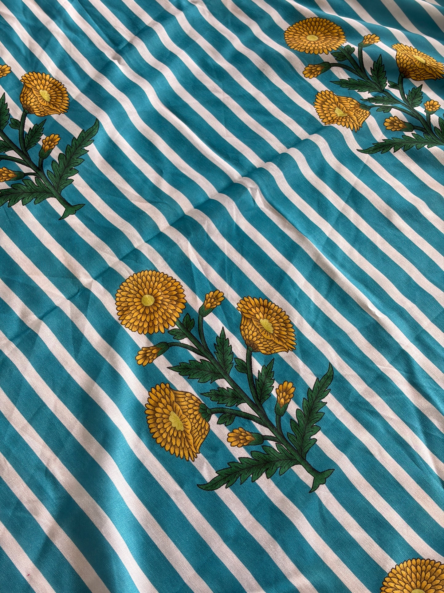 Bloomira (blue)- Italian Linen  Cotton MIS677RRD1