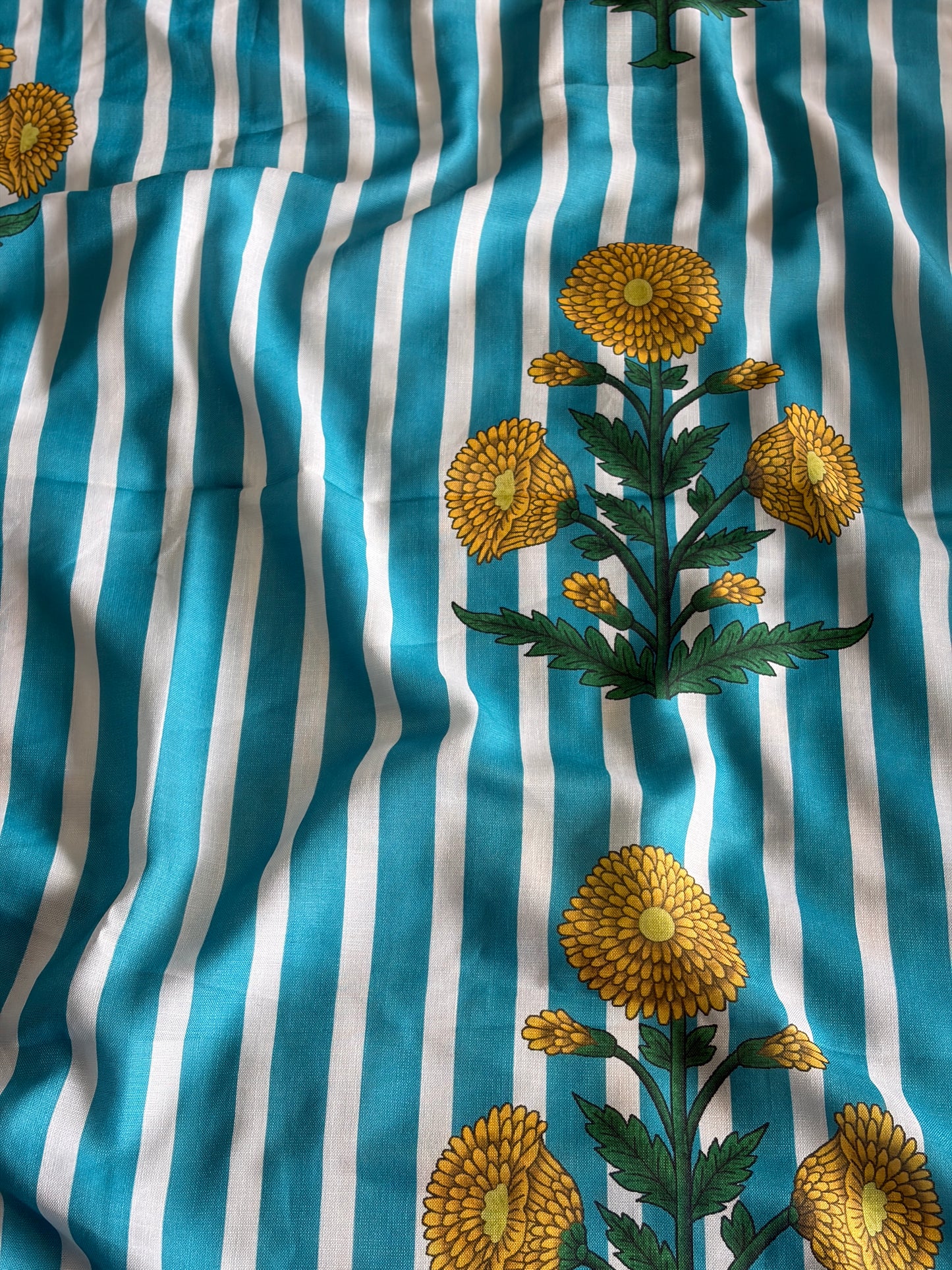 Bloomira (blue)- Italian Linen  Cotton MIS677RRD1
