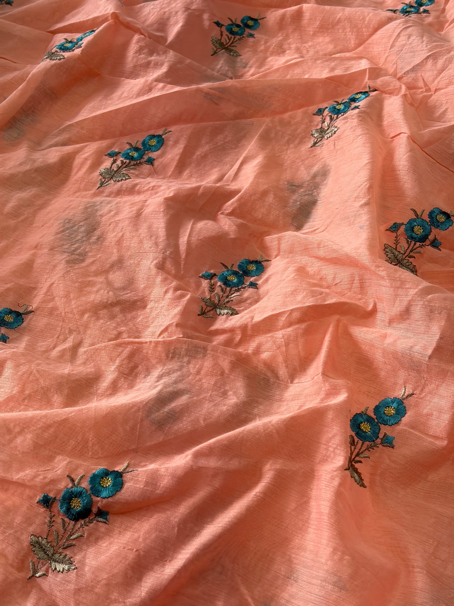 Chanderi  Cotton with Embroidery-MIS285RRD13
