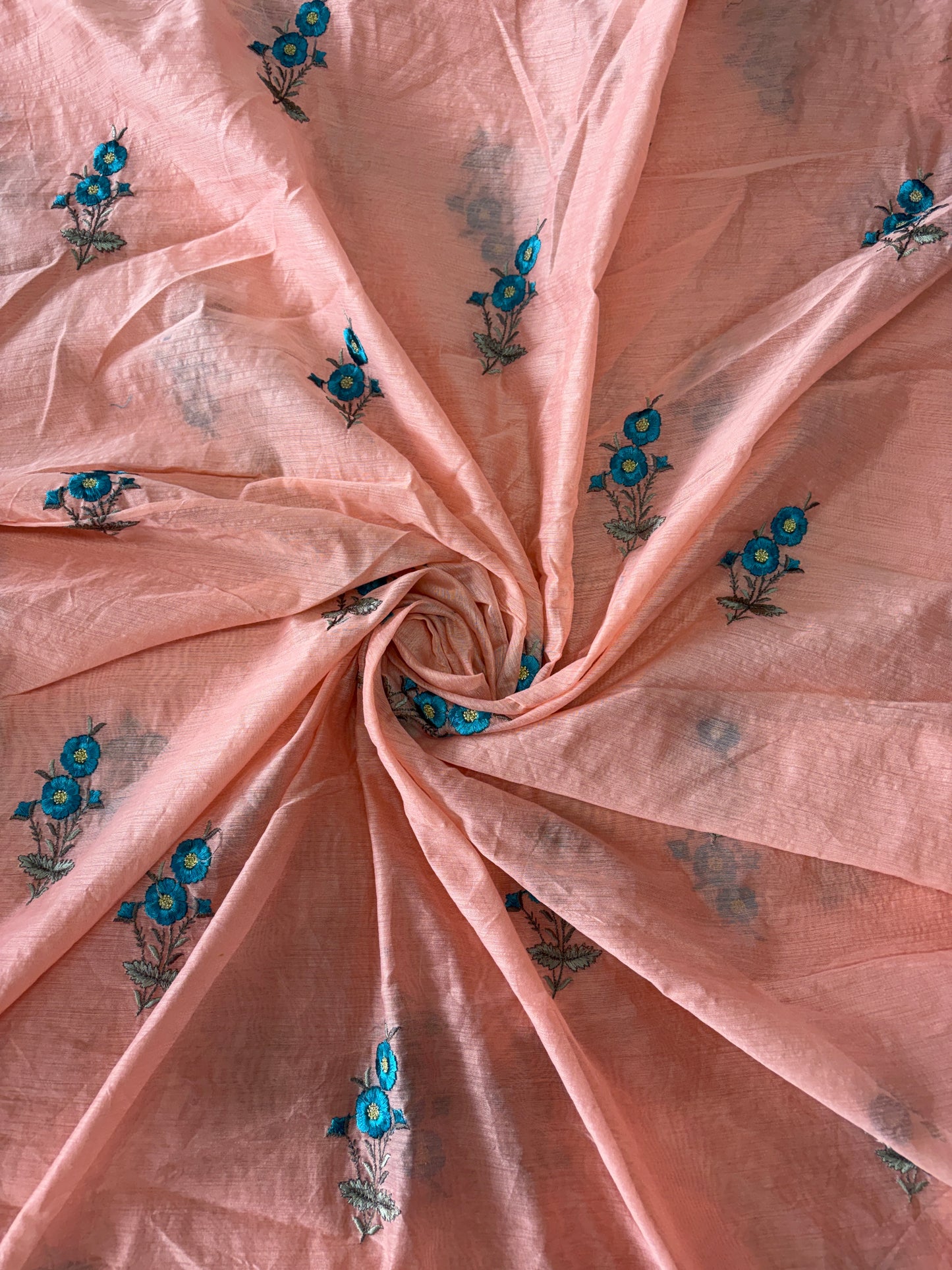 Chanderi   Cotton with Embroidery-MIS285RRD14