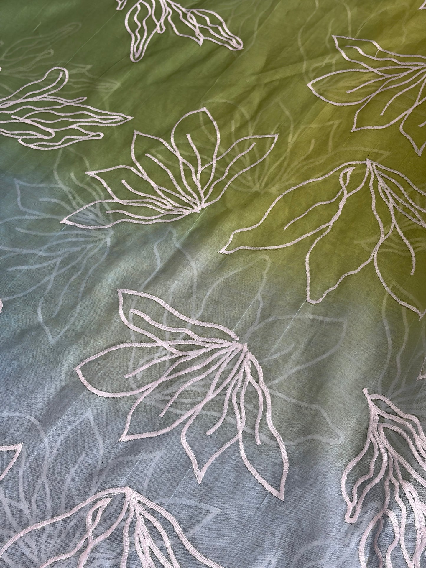 Oceana - Mul Chanderi Cotton With Embroidery