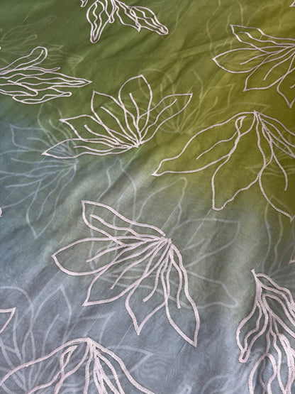 Oceana - Mul Chanderi Cotton With Embroidery