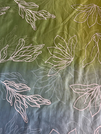 Oceana - Mul Chanderi Cotton With Embroidery