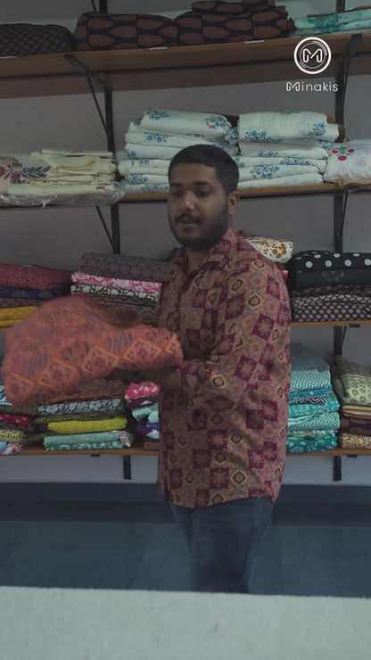 Ajrakh Cotton Fabric – Mix & Match Traditional Prints | Soft & Lightweight