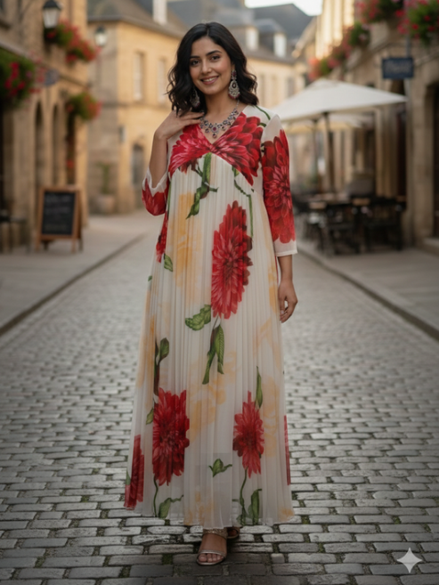 Dahlia – Chanderi Cotton-MIS490RRD3